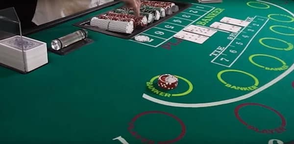 Layout of the Table mini baccarat